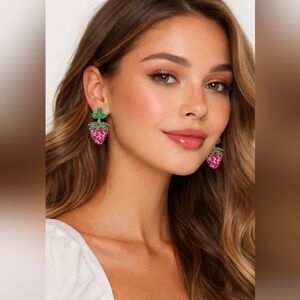 Sugarfix By Baublebar Berry Tale Strawberry Earrings